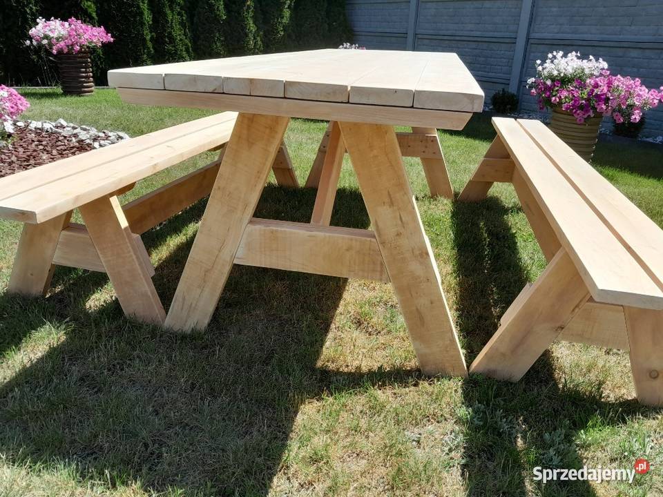 STÓŁ OGRODOWY 220 72 ŁAWKI 220 26 SOSNA