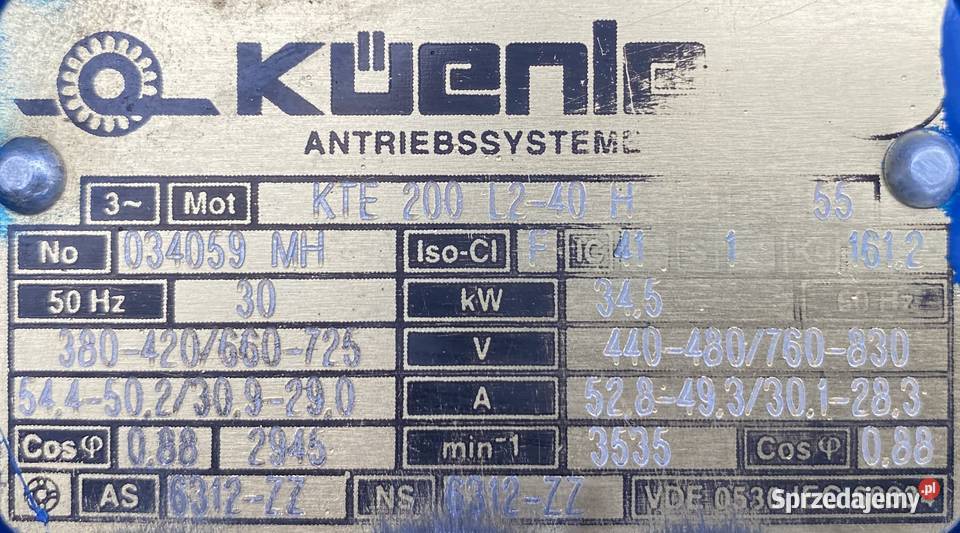 silnik elektryczny 30kW 2945obr Pigża