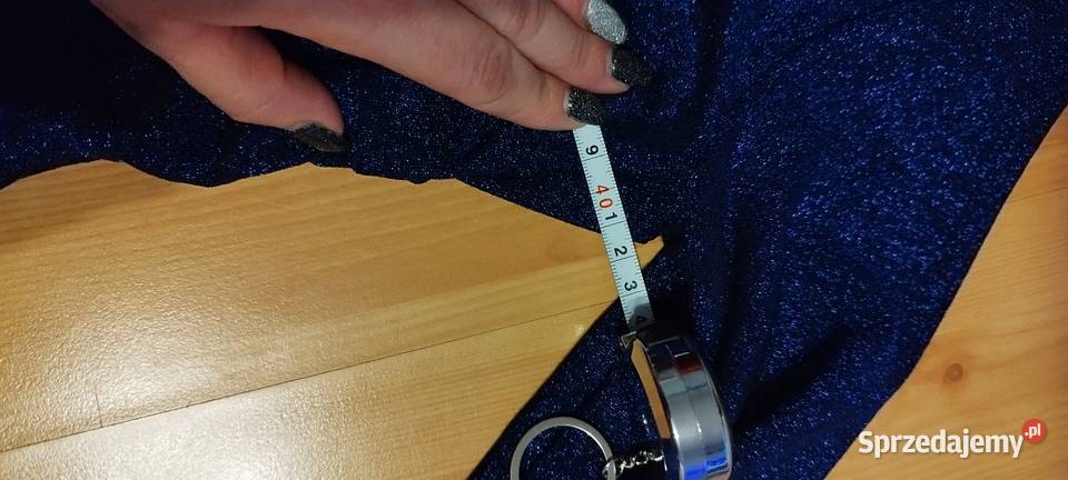 Sukienka mega mieniąca się niebieska Sulmierzyce sprzedam