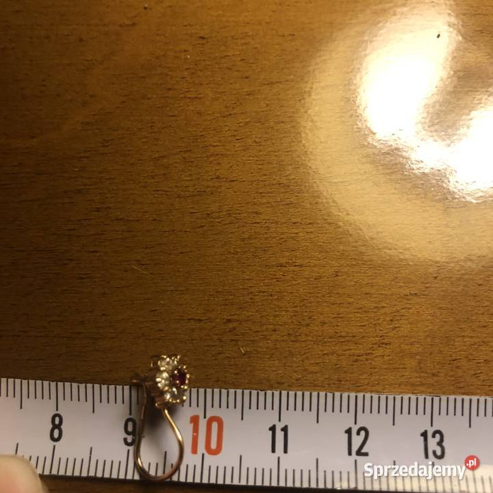 Złote kolczyki 585 z cyrkonią Tarnowo Podgórne