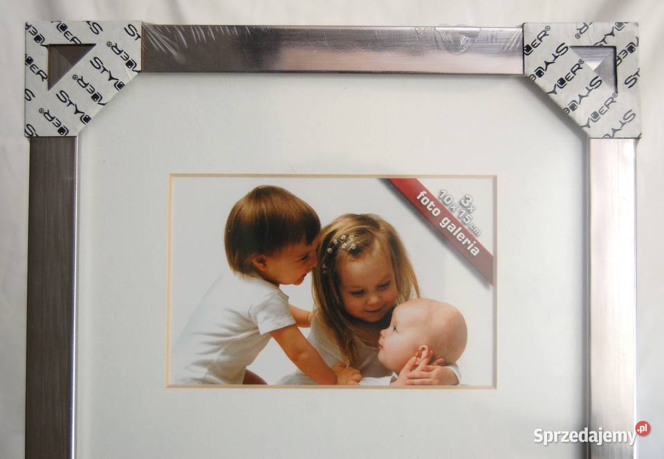 Ramka metalowa stalowa na 3 zdjęcia 10 x 15 Ramki i ramy