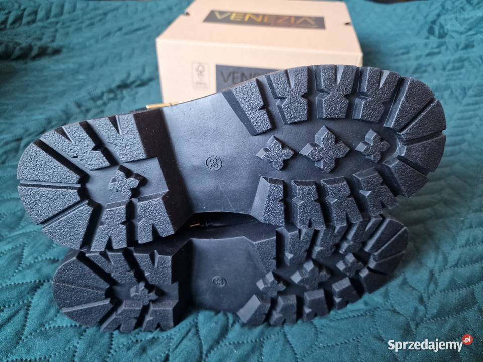 NOWE Buty VENEZIA czarne botki skóra naturalna Wrocław
