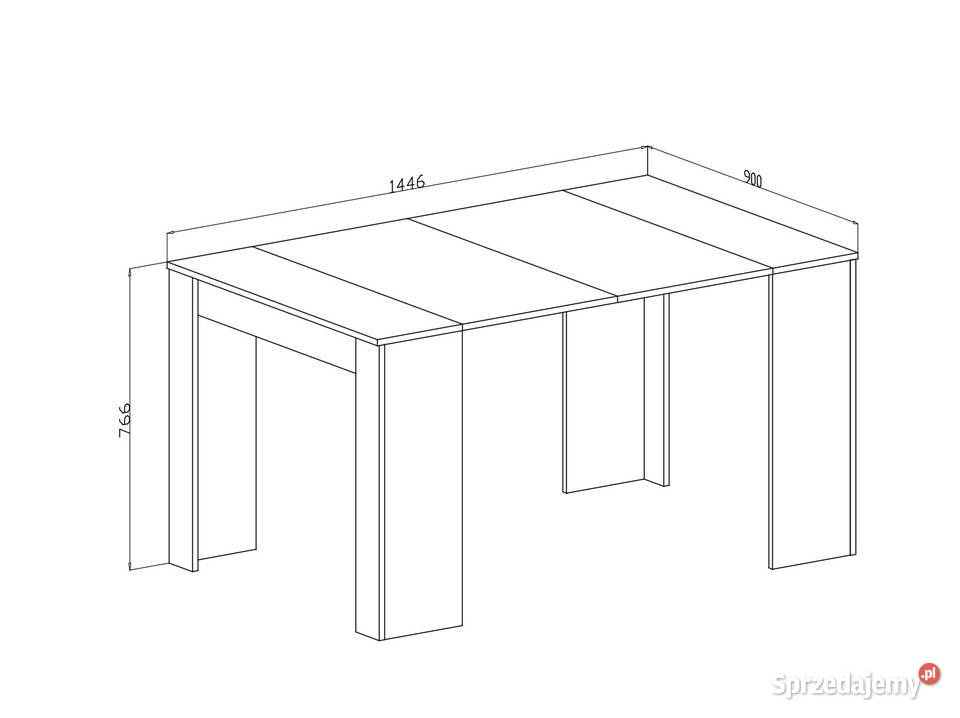 StółKonsola 90x52 rozkładana na 145 BiałaNowa Stoły Wieruszów