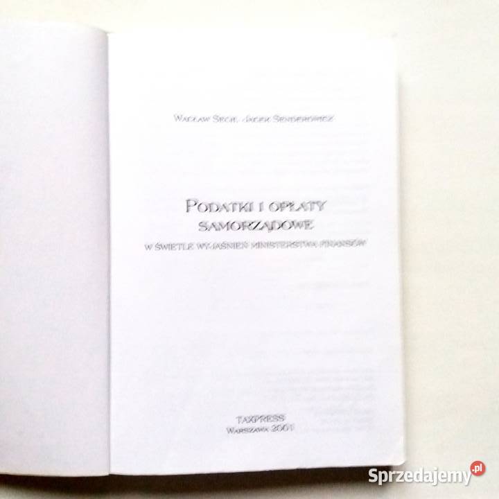 Jacek Senderowicz Podatki i opłaty samorządowe prawo i administracja łódzkie Łódź