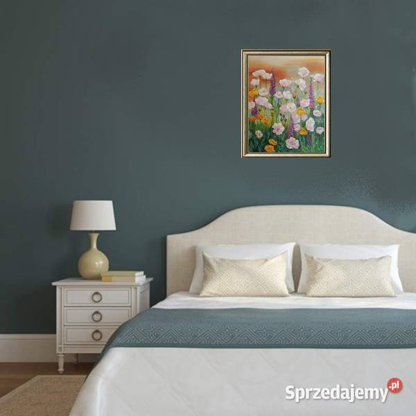 Obraz olejny Różowa łąka Lublin