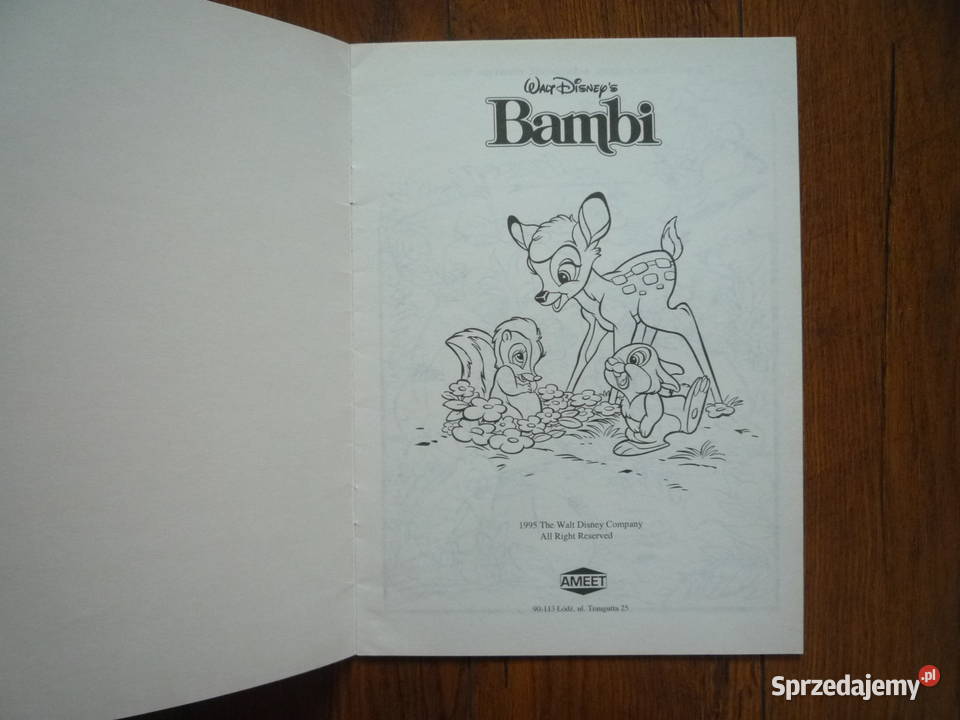 Kolorowanka Bambi Walt Disney Szczecin