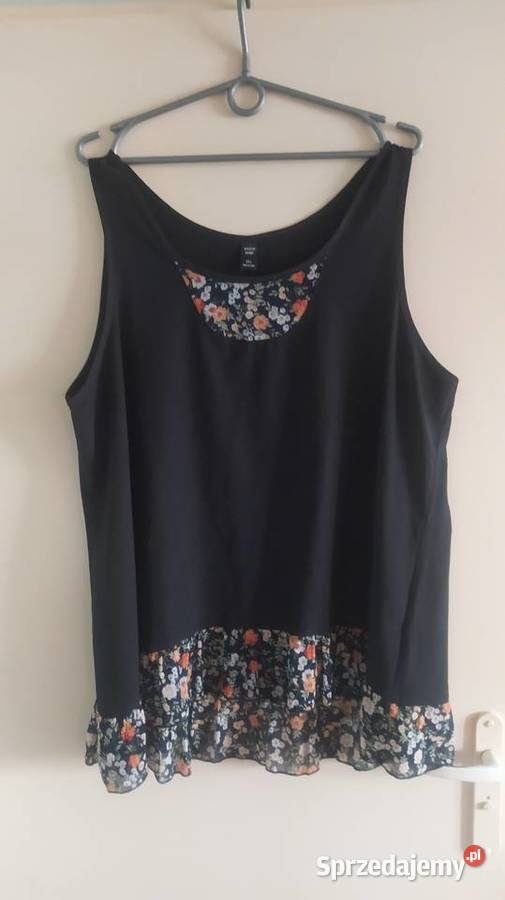 Śliczna czarna letnia bluzka Shein 5052 bez rękawa Ostrów Wielkopolski