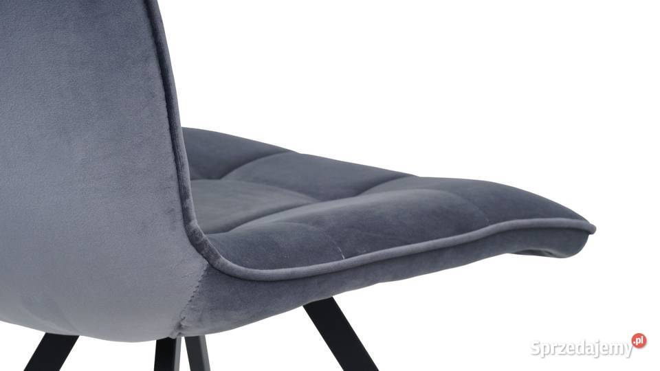 Kpl Krzeseł Antracytowych metalowe nogi 6 85cm Gliwice