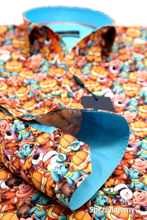 DANIEL BESSI Koszula Męska Fb032 Kolorowa Rozmiar L Ostrów Wielkopolski