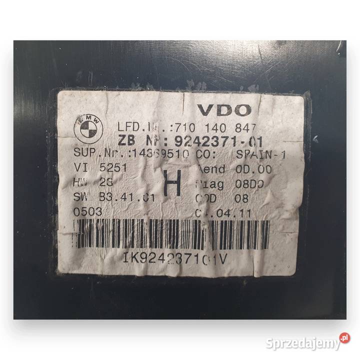 LICZNIK ZEGARY 9242371 BMW E90 E91 Lift 20 30 D lubelskie