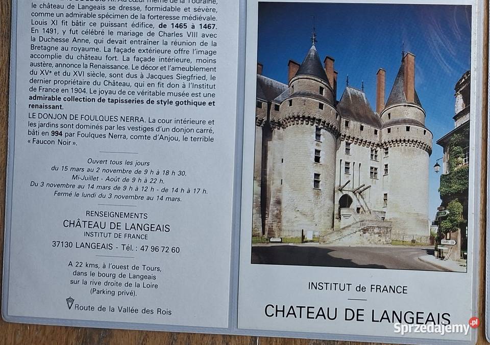 Francja Chateau de Langeais pocztówka małopolskie Kraków