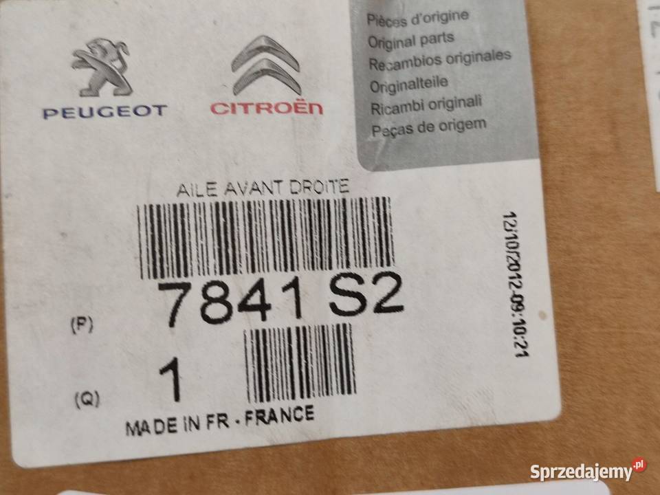 BŁOTNIK PRAWY PRZÓD CITROEN C4 I LC LA 20042011