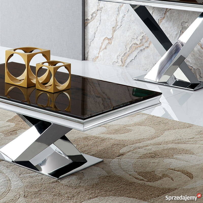 Ława glamour Cameron 130x70x45 blat kamienny Warszawa sprzedam