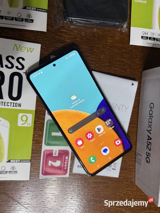 Telefon Smartfon Samsung A52 5G Zestaw Pudełko Kłobuck