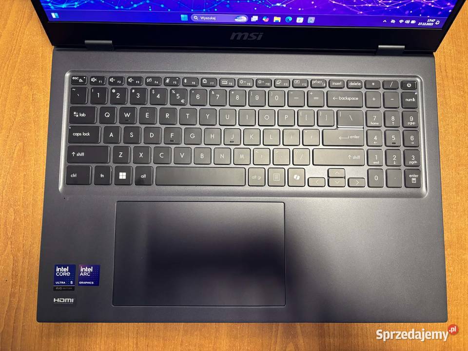 MSI Prestige 16 AI Evo 16 Intel Core Ultra 5 16 16GB sprzedam