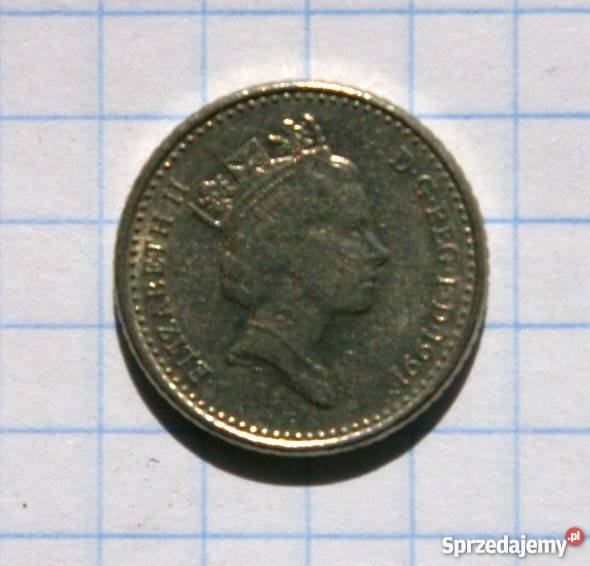 5 PENSÓW FIVE PENCE 1991 WIELKA BRYTANIA Piszczac