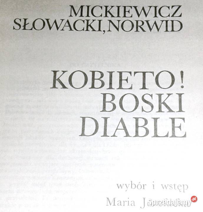 Kobieto boski diable Mickiewicz Słowacki Norwid Pozostałe Chełm