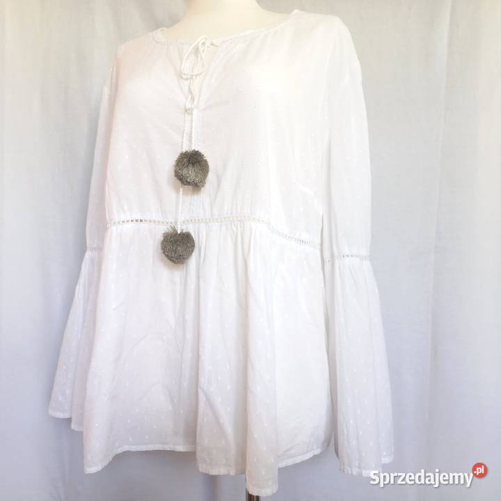 Bluzka biała Letnia bawełna r 5XL50 NOWA Białystok