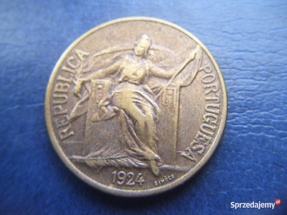 Stare monety 1 eskudo 1924 Portugalia Lesko