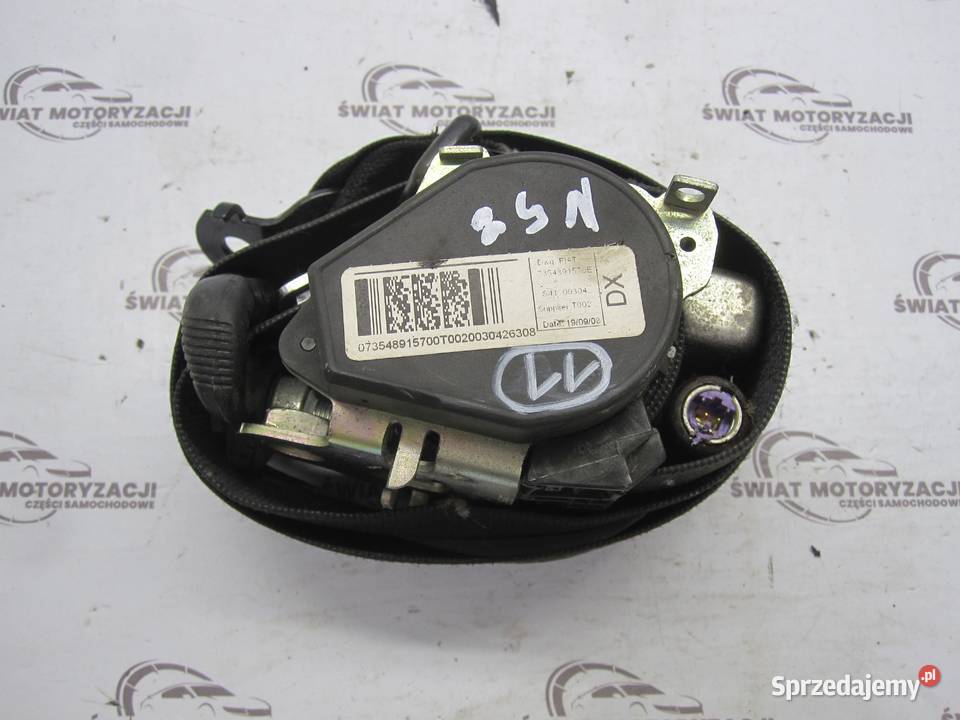 FIAT PUNTO II 05r pas bezpieczeństwa prawy przód osobowe Kielce sprzedam