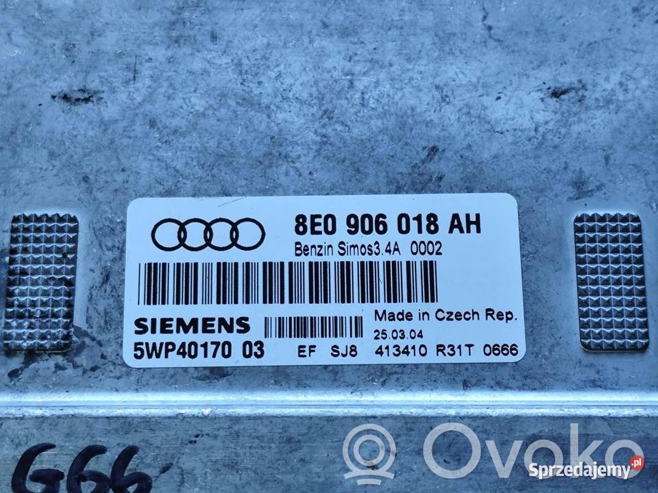 Audi A4 B6 16 STEROWNIK KOMPUTER SILNIKA ECU osobowe