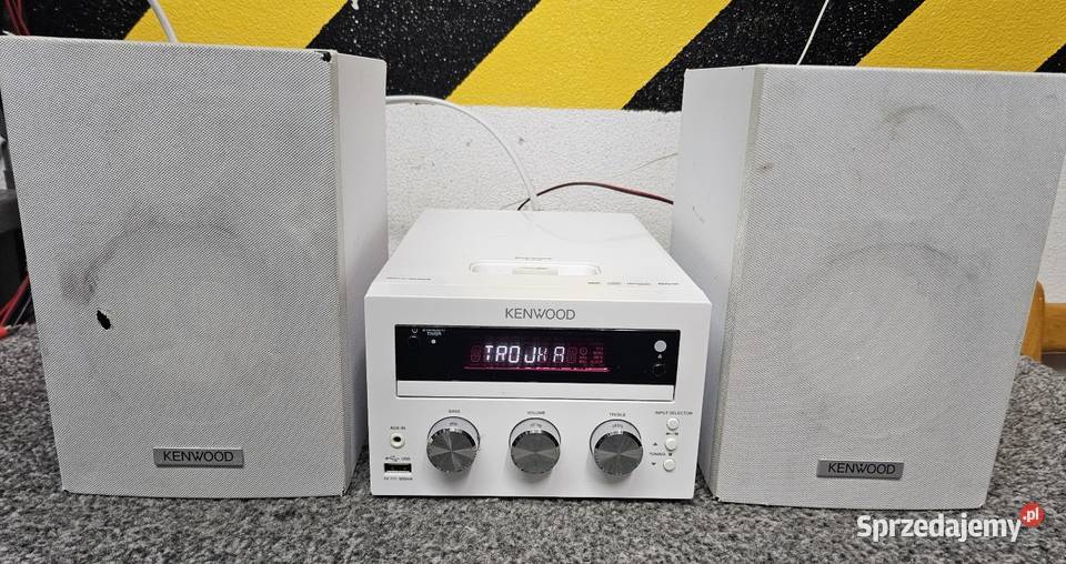 Wieża Kenwood M616 USB CD iPod biała Elektronika Kraków