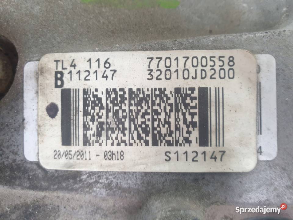 Nissan Qashqai 20 16V SKRZYNIA BIEGÓW TL4A116 lubelskie