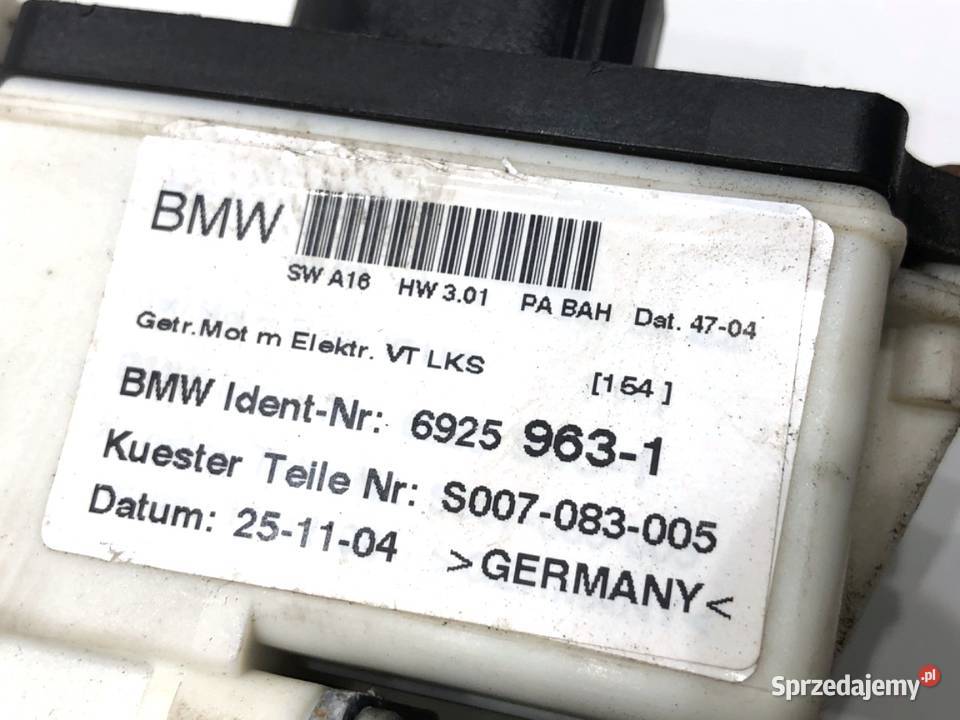 PODNOŚNIK SZYBY LEWY PRZÓD BMW E83 6925963 SUV osobowe podkarpackie sprzedam