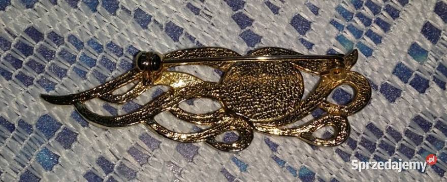 Angielska stara broszka perła w szuwarach małopolskie Ochojno