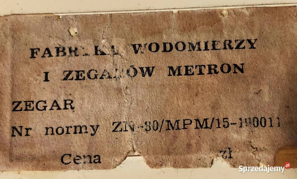 METRON Zegar Kuchenny z Minutnikiem PRL Vintage Myślachowice
