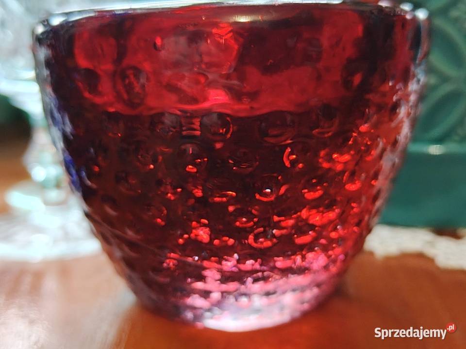 Świecznik szkło Vintage Porcelana i szkło