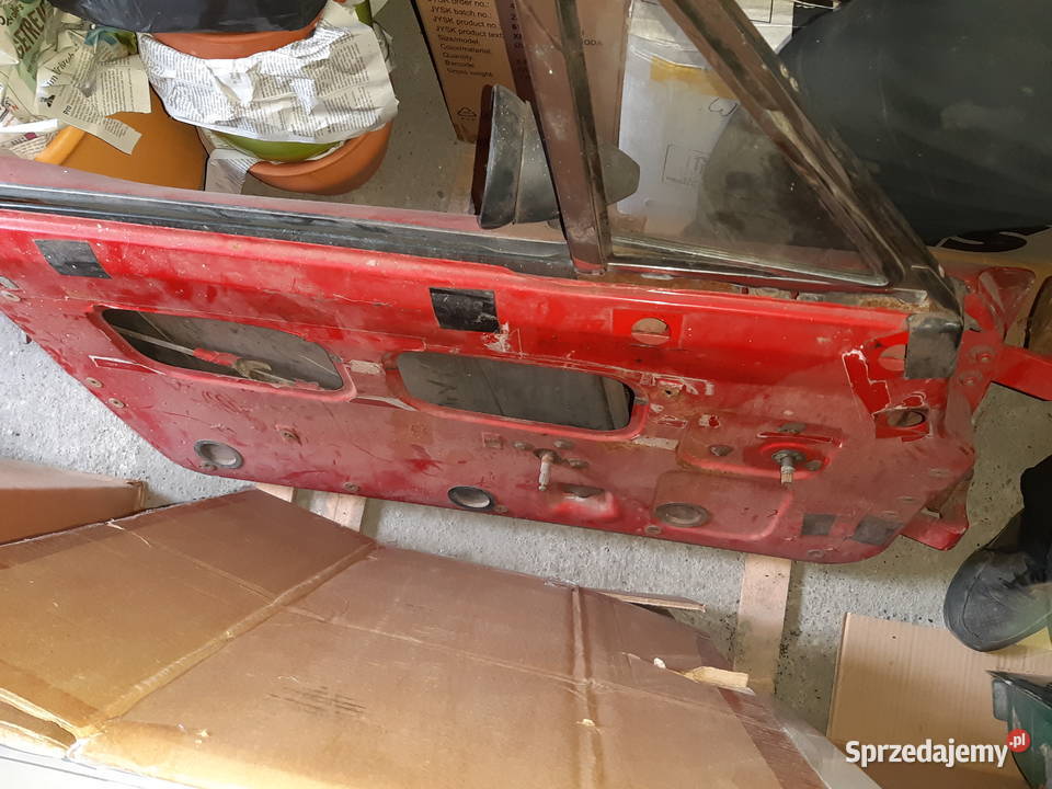 Drzwi czerwone Fiat 124 Spider 1966 1982 lewa osobowe opolskie Głuchołazy