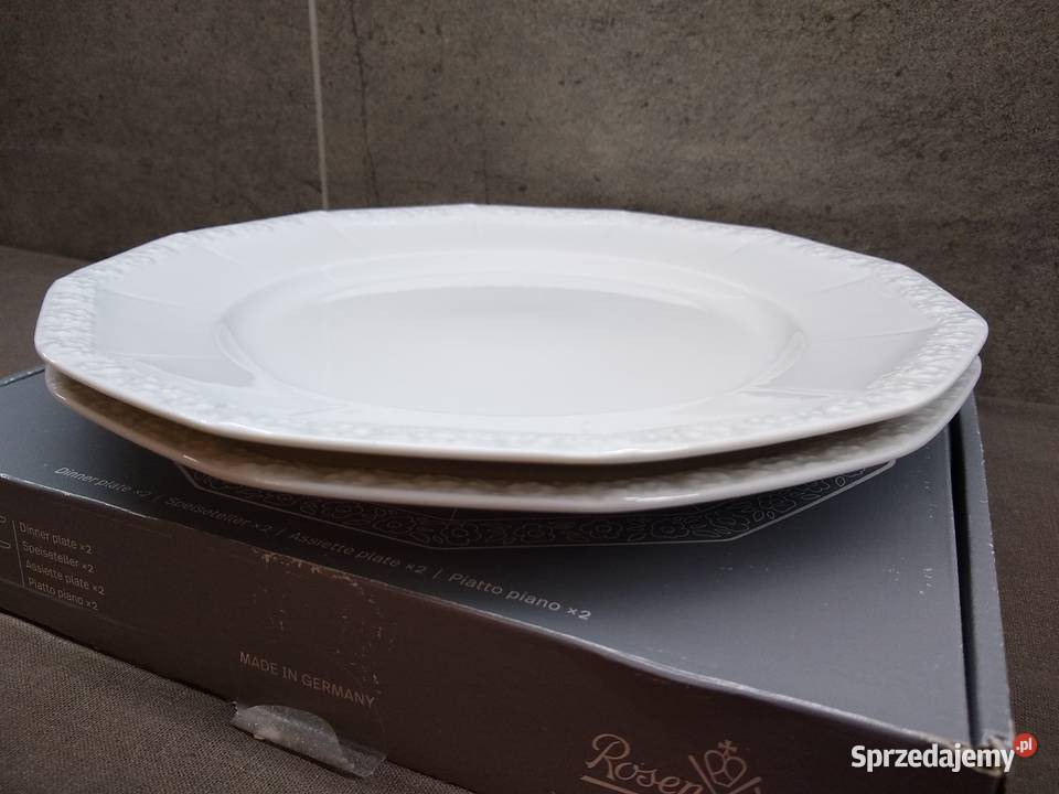 Rosenthal Maria Biała 2 talerze płytkie 27 NOWE wielkopolskie