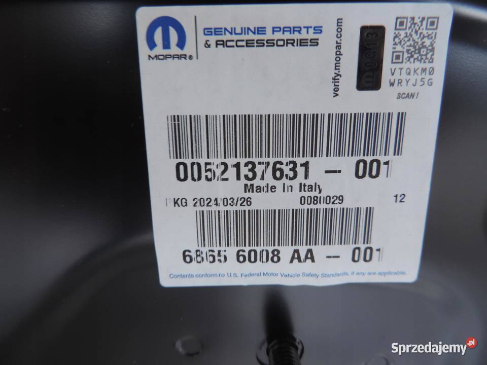 FIAT 500E MASKA POKRYWA SILNIKA NOWA 52137631 kujawsko-pomorskie