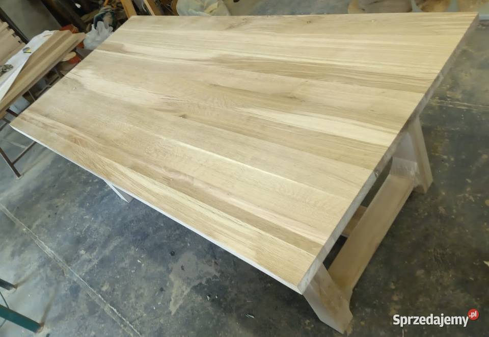 Stół Loft Nowoczesny Lite Drewno Dąb Nogi Warszawa