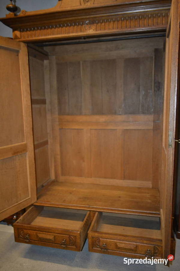 szafa neorenesansowa 1900 dąb Meble Będzin
