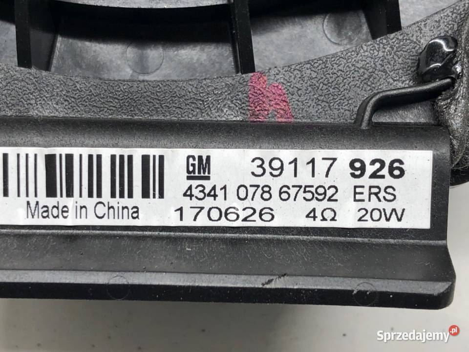 GŁOŚNIKI KOMPLET OPEL ADAM 39117926 Hatchback