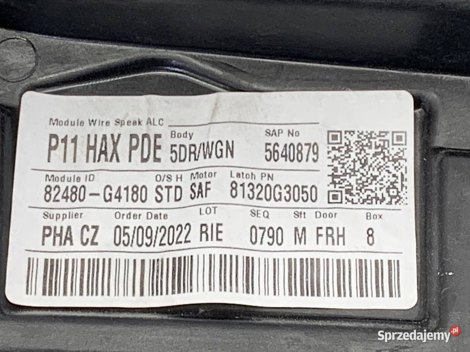 PODNOŚNIK SZYBY PRAWY PRZÓD HYUNDAI i30