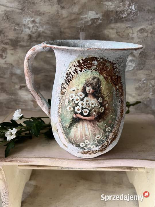 Ręcznie malowany dzbanek Bytom