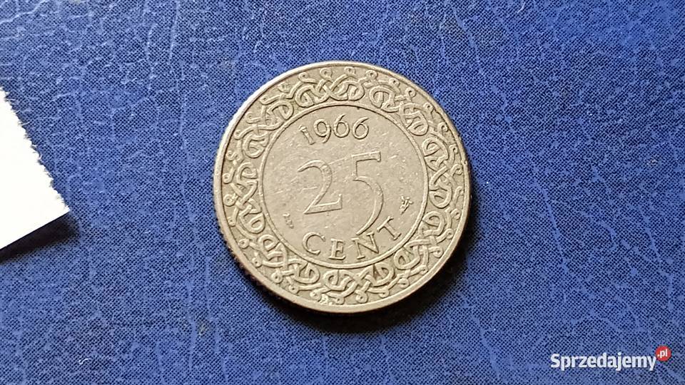 Stare monety 25 cent 1966 Surinam Lesko