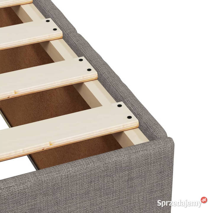 Łóżko kontynentalne z materacem taupe tkanina 80cm Warszawa