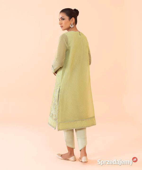 Długa zielona tunika M 38 orient Bollywood zielony