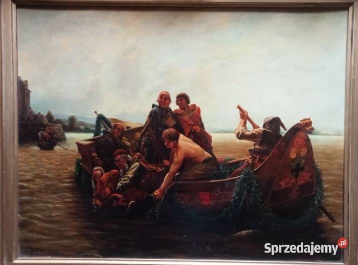 Obraz alegoria Św Inkwizycja Akademizm olej na Grójec