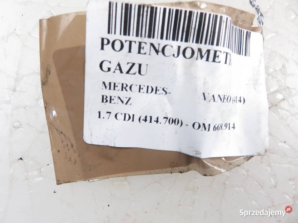 POTENCJOMETR GAZU MERCEDES VANEO 17 CDI osobowe