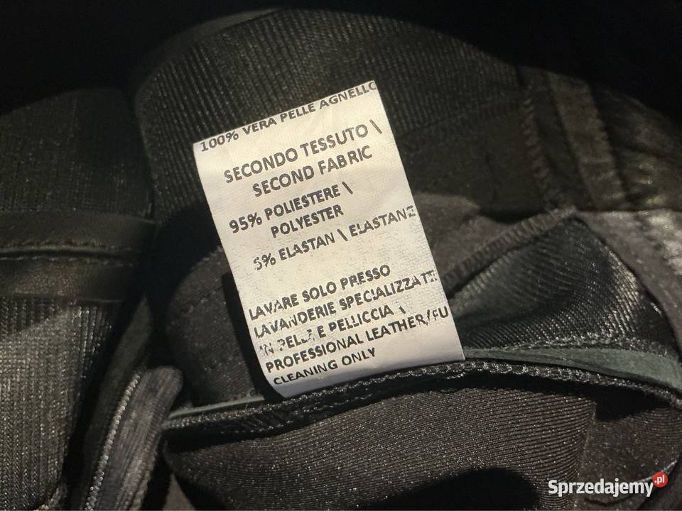 Spodnie Skórzane Damskie HAVEONE S Czarne Skóra Spodnie Nowa Sól