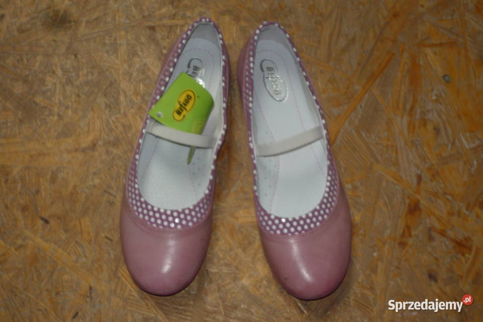 NOWE BEFADO 161Y652 Balerinki skórzane 36 Zielonka