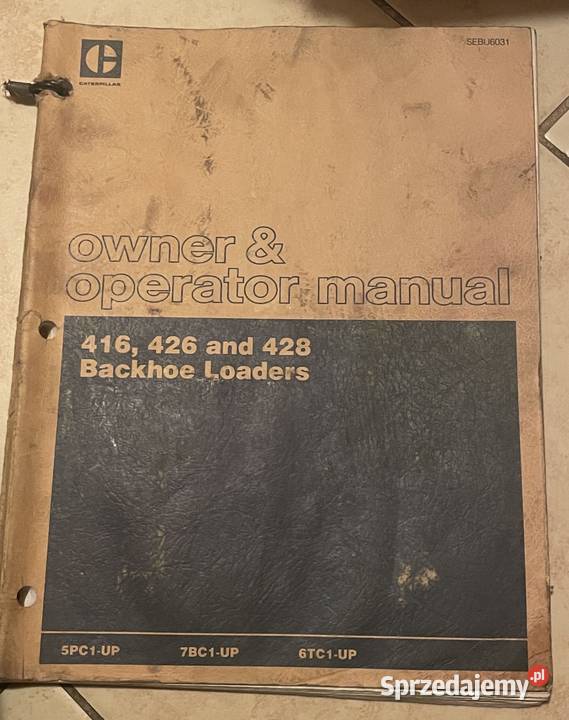 Instrukcja obsługi koparkoładowarka CATERPILLAR Biczyce Górne