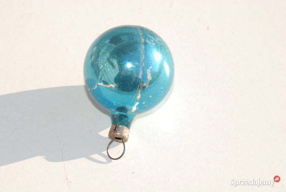 Stara bombka ozdoba choinkowa turkusowa Kolekcje Cieszyn