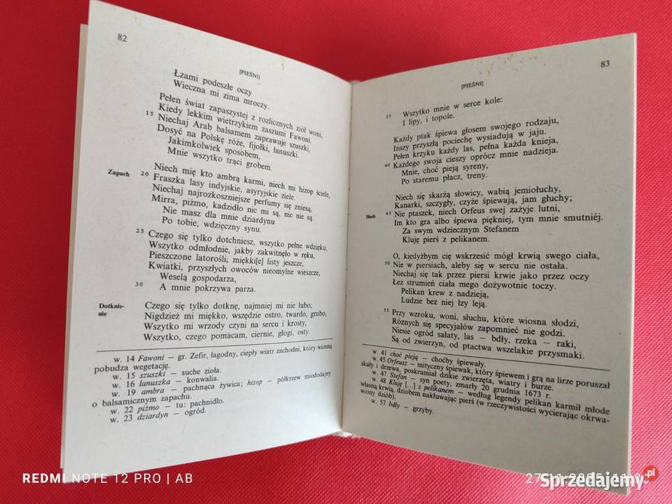 W Potocki Wiersze wybrane Biblioteka Narodowa BN Katowice