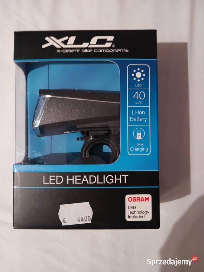 Nowa przednia lampka rowerowa XLC Sirius D45 E dolnośląskie Wąsosz